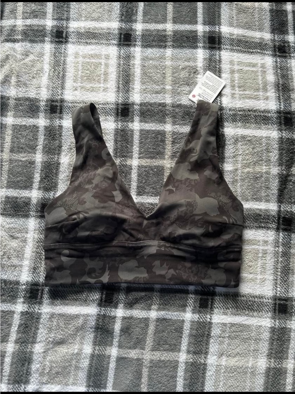 Lululemon Seamless Camo Bralette - Dark Gray